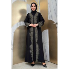 Bym Fashion Pul İşlemeli Yelekli Elbise Takım 8498 Siyah