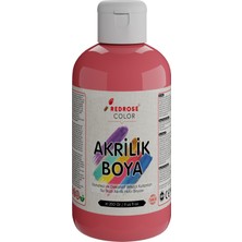 Red Rose Pembe Akrilik Boya 250GR Sanatsal, Dekoratif, Hobi Amaçlı, Canlı Renkler