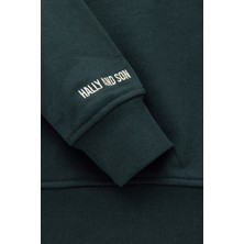 Hally & Son Erkek Çocuk Koyu Yeşil Sweatshirt %100 Pamuk