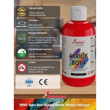 Red Rose Kırmızı Akrilik Boya 250GR Sanatsal, Dekoratif, Hobi Amaçlı, Canlı Renkler