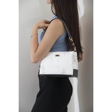 Silver & Polo Beyaz - Antrasit SP910 Kadın Çapraz Çanta