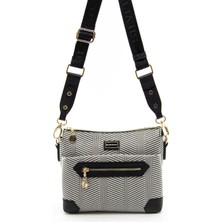 Silver & Polo Siyah Beyaz - Siyah SP1110 Kadın Çapraz Çanta