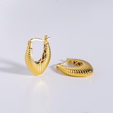 goldkupe 14 Ayar Italyan Modern V Altın Küpe 3,7 gr