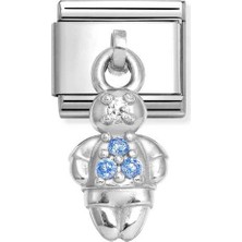 Nomination Composable Classic Dekoratif Charm - Charm Semboller - Mavi Çocuk -  925 Gümüş