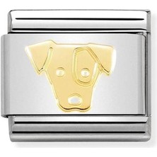 Nomination Composable Classic Dekoratif Link - Semboller - Jack Russell -  18K Altın