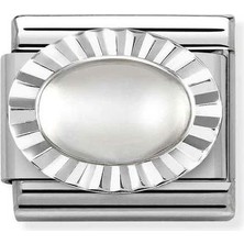 Nomination Composable Classic Dekoratif Link - Taşlar Oval Elmas - Ay Taşı -  925 Gümüş