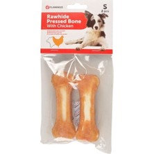 Flamingo Tavuk Eti Kaplı Kemik Köpek Ödülü 2 li 10 cm 120 gr