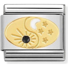 Nomination Composable Classic Dekoratif Link - Semboller - Tao Sun ve Moon -  18K Altın