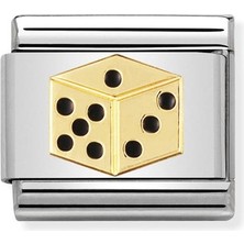 Nomination Composable Classic Dekoratif Link - Iyi Şans - Zar - (11 Dice) 18K Altın