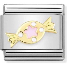 Nomination Composable Classic Dekoratif Link - Semboller - Pembe Tatlı - (72 Pink Sweet) 18K Altın