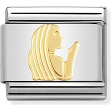 Nomination Composable Classic Dekoratif Link - Burçlar - Başak - (06 Virgo) 18K Altın