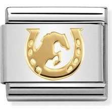 Nomination Composable Classic Dekoratif Link - Semboller - Nal ve Zıplayan At -  18K Altın