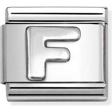 Nomination Composable Classic Dekoratif Link - Harfler - F - (06 F) 925 Gümüş
