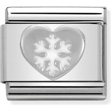 Nomination Composable Classic Dekoratif Link - Semboller - Kalp Kar -  925 Gümüş