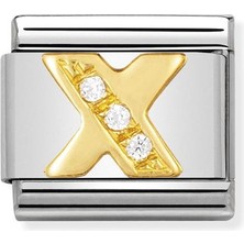 Nomination Composable Classic Dekoratif Link - Harfler Cz - x - (24 X) 18K Altın Zirkon