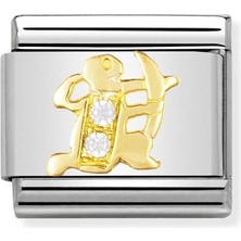 Nomination Composable Classic Dekoratif Link - Burçlar Cz - Yay Burcu -  18K Altın Zirkon