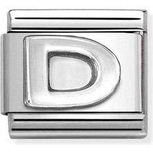 Nomination Composable Classic Dekoratif Link - Harfler - D - (04 D) 925 Gümüş