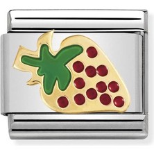 Nomination Composable Classic Dekoratif Link - Meyveler - Çilek - (11 Strawberry) 18K Altın