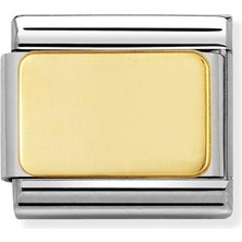 Nomination Composable Classic Dekoratif Link - Gravür - Altın Plaka - (01 Gold Plate) 18K Altın