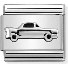 Nomination Composable Classic Dekoratif Link - Oksitlenmiş Semboller - Araba -  925 Gümüş
