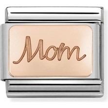 Nomination Composable Classic Dekoratif Link - Plakalar Mesajlar - Anne -  9k Rose Altın