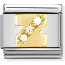 Nomination Composable Classic Dekoratif Link - Harfler Cz - Z - (26 Z) 18K Altın Zirkon