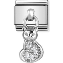 Nomination Composable Classic Dekoratif Charm - Charm Semboller - Kedi - (18 Cat) 925 Gümüş