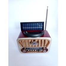 Everton RT-826 Güneş Enerjili Panelli Nostaljik Radyo Usb/bluetooth/fm/am Radyo Müzik Çalar