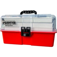 İsora 14 Gözlü Kırmızı Balıkçı Kutusu