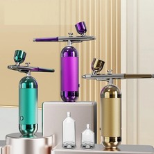 Mingming Shop Yeşil Stil Kompresörlü Airbrush Yüz Bakımı Airbrush Çivi Kek Dövme Makyaj Boya Püskürtme Tabancası Hava Püskürtme Oksijen Enjektörü Hava Fırça Seti (Yurt Dışından)