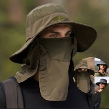 Captain Katlanabilir Safari Fötr Balıkçı Şapka Haki Renk