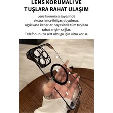 DEİLMİ IPhone 13 Pro Ultra Ince Şeffaf Çerçevesiz Lens Korumalı Magsafe Şarj Destekli Umper Sert Kılıf;