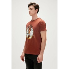 Bad Bear Giraffe 0 Yaka Erkek Tshirt - Kahverengi
