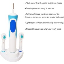 Orident Oral-B Uyumlu Şarjlı Diş Fırçası ve Elektrikli Diş Fırçası Başlıkları İçin Koruma Kapağı 10 Adet