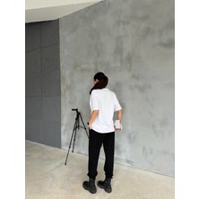 Cof Butik Baskılı Tişört Jogger Eşofman Takım Siyah