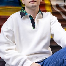 Rascape Beyaz Yakalı Sweatshirt