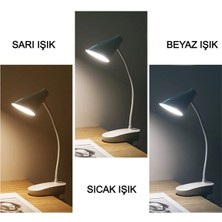 Azentech Winnboss Dokunmatik-Şarjlı-3 Farklı Işık Seçenekli-Dimmerli-Sabitlemeli Masa Lambası Beyaz 1927