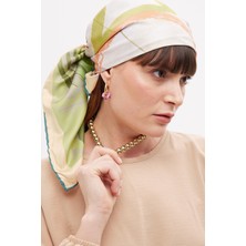 Laurelle Tivil Eşarp Geometrik Hardal