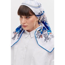 Laurelle Tivil Eşarp Ottoman Mavi
