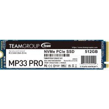 Team MP33 Pro 512GB 2400/2100MB/S Nvme Pcıe GEN3X4 M.2 SSD Disk (TM8FPD512G0C101)