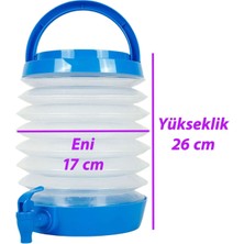 Glaswen Su Sebili Ayran Meşrubat Içecek Bidonu Sebil Katlanabilir Musluklu Termos Çeşmeli Körüklü 5.5 Litre