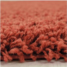 Carpettex Yüksek Tüylü 30 mm Hav Yüksekliğinde Düz Turuncu Renkli Shaggy Halı