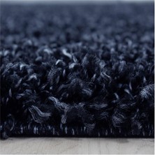 Carpettex Yüksek Tüylü 30 mm Hav Yüksekliğinde Düz Lacivert Renkli Shaggy Halı