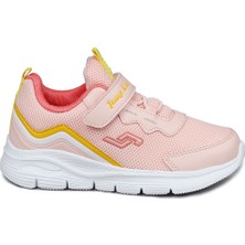Jump 28102 Cırtlı Somon Pembe - Sarı Kız Çocuk Sneaker Günlük Spor Ayakkabı