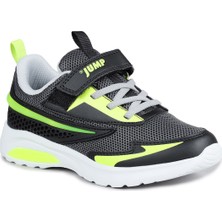 30007 Siyah - Neon Yeşil Üniseks Çocuk Sneaker Günlük Spor Ayakkabı