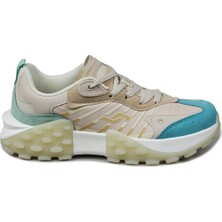 29092 Bej - Mint Yeşili Kadın Sneaker Günlük Spor Ayakkabı