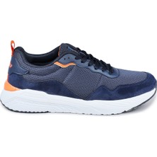 28040 Lacivert - Turuncu Erkek Sneaker Günlük Spor Ayakkabı