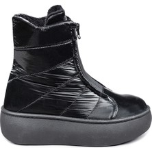 Jump 60122 Suya Dayanıklı Kaydırmaz Taban Siyah Kadın Kar Botu