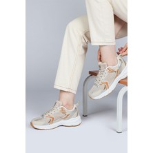 Jump 28712 Bej Kadın Sneaker Günlük Spor Ayakkabı