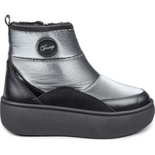 Jump 60129 Suya Dayanıklı Kaydırmaz Taban Gümüş Rengi Kadın Kar Botu